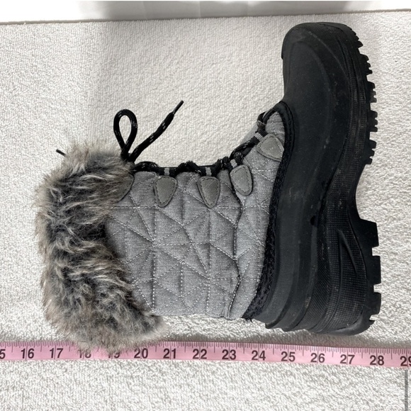 Ice Fields Grey Insulated Mid Calf Winter Boots With said Fur Trim 7 - Picture 13 of 14